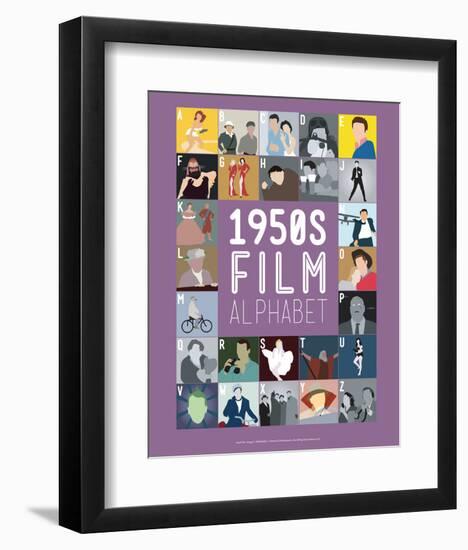 1950s Film Alphabet - A to Z-Stephen Wildish-Framed Giclee Print