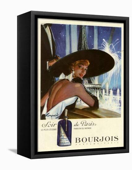 1950s France Bourjois Magazine Advertisement-null-Framed Premier Image Canvas