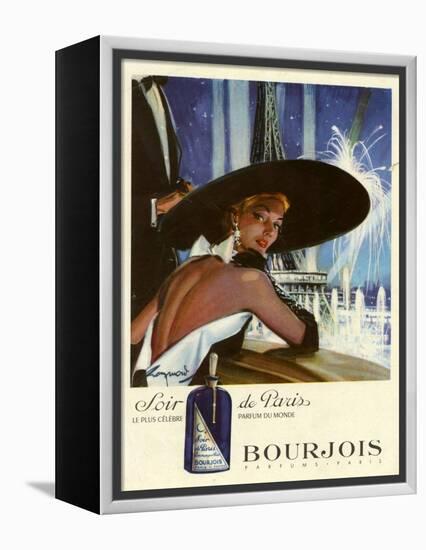 1950s France Bourjois Magazine Advertisement-null-Framed Premier Image Canvas