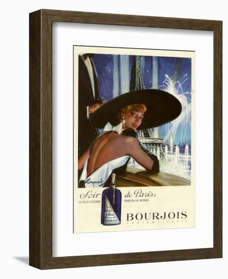 1950s France Bourjois Magazine Advertisement-null-Framed Premium Giclee Print