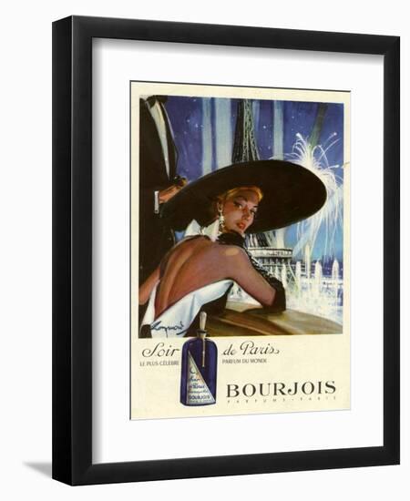 1950s France Bourjois Magazine Advertisement-null-Framed Premium Giclee Print