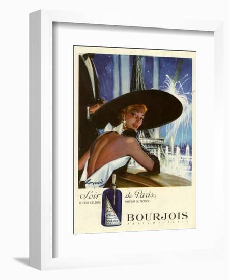 1950s France Bourjois Magazine Advertisement-null-Framed Premium Giclee Print