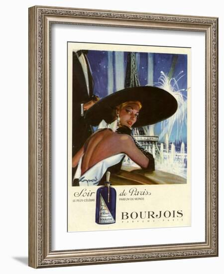 1950s France Bourjois Magazine Advertisement-null-Framed Giclee Print