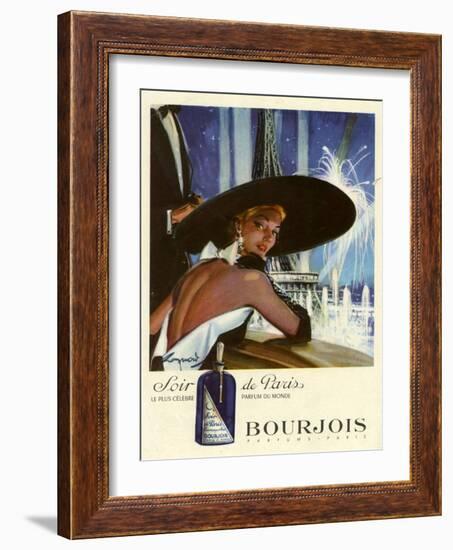 1950s France Bourjois Magazine Advertisement-null-Framed Giclee Print