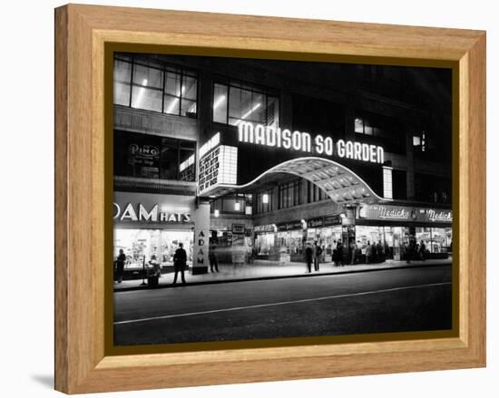 1950s Madison Square Garden Marquee Night West 49th Street Billing Ice Capades of 1953 Building-null-Framed Premier Image Canvas