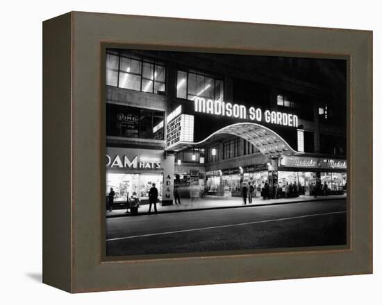 1950s Madison Square Garden Marquee Night West 49th Street Billing Ice Capades of 1953 Building-null-Framed Premier Image Canvas