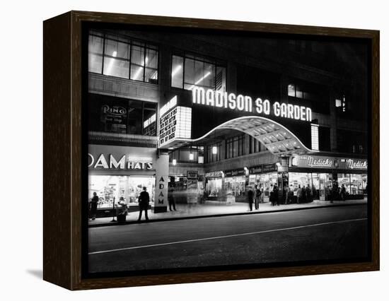 1950s Madison Square Garden Marquee Night West 49th Street Billing Ice Capades of 1953 Building-null-Framed Premier Image Canvas