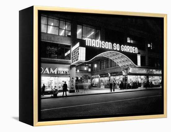 1950s Madison Square Garden Marquee Night West 49th Street Billing Ice Capades of 1953 Building-null-Framed Premier Image Canvas