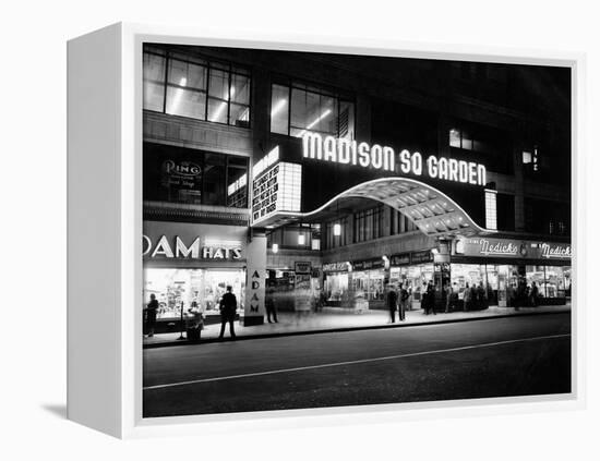 1950s Madison Square Garden Marquee Night West 49th Street Billing Ice Capades of 1953 Building-null-Framed Premier Image Canvas