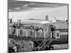 1950s Men and Women Walking Down Ramp Boarding Commercial Jet Airliner Idlewild Airport, New York-null-Mounted Photographic Print