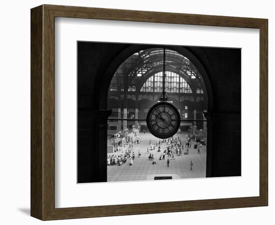 1950s Pennsylvania Station Clock New York City Building Demolished in 1966-null-Framed Photographic Print