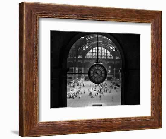 1950s Pennsylvania Station Clock New York City Building Demolished in 1966-null-Framed Photographic Print