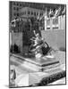 1950s Rockefeller Center Prometheus Fountain and United Nations Flags New York City-null-Mounted Photographic Print