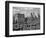 1950s Skyline of New York City Manhattan 57th Street Along Central Park Plaza Hotel-null-Framed Photographic Print