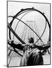 1950s Statue of Atlas at Rockefeller Center Midtown Manhattan-null-Mounted Photographic Print
