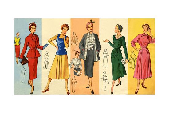 60s UK Dress Patterns Magazine Plate Giclee Print By Art Enchanting 1950s Patterns 60s UK Dress Patterns Magazine Plate Giclee Print By Art Enchanting 1950s Patterns
