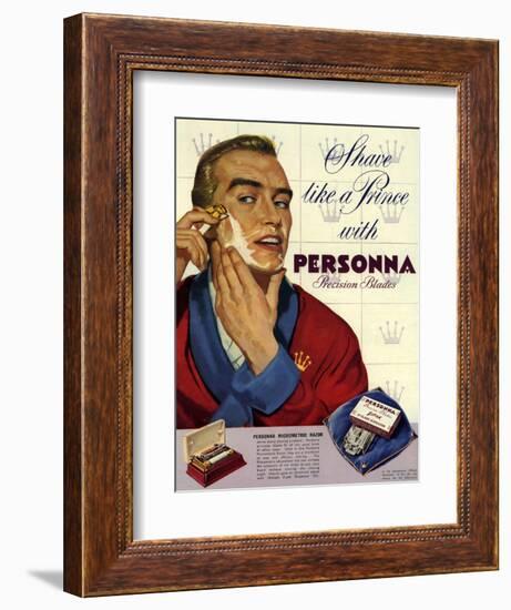 1950s UK Personna Magazine Advertisement-null-Framed Giclee Print