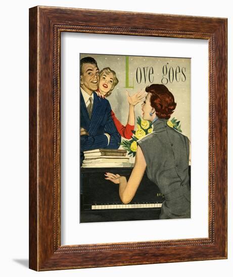 1950s UK Playing Pianos Magazine Plate-null-Framed Giclee Print