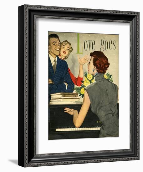 1950s UK Playing Pianos Magazine Plate-null-Framed Giclee Print