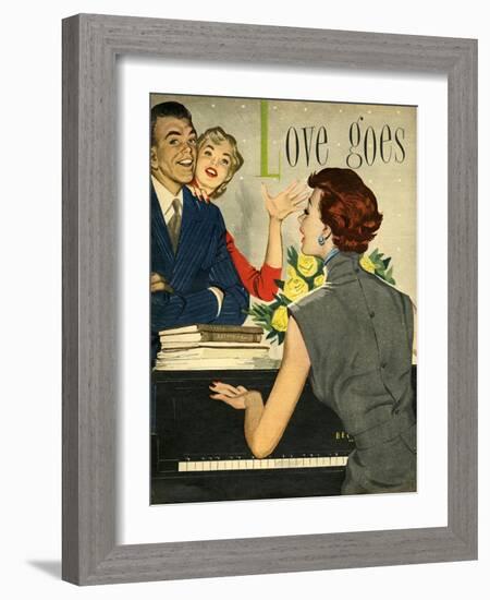 1950s UK Playing Pianos Magazine Plate-null-Framed Giclee Print