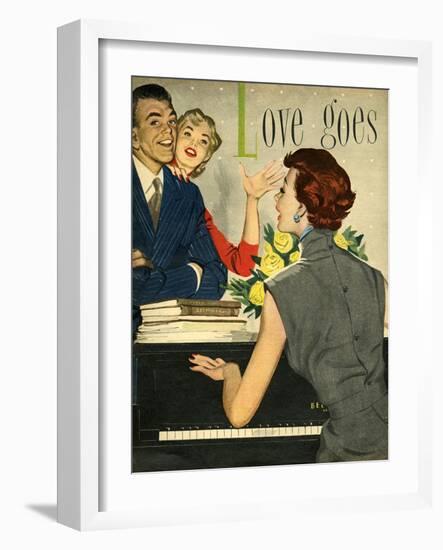 1950s UK Playing Pianos Magazine Plate-null-Framed Giclee Print