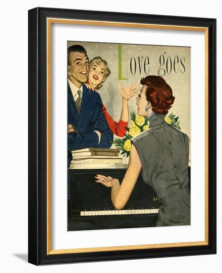 1950s UK Playing Pianos Magazine Plate-null-Framed Giclee Print