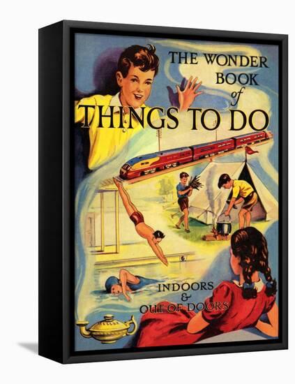 1950s UK The Wonder Book of Things to Do Book Cover-null-Framed Premier Image Canvas