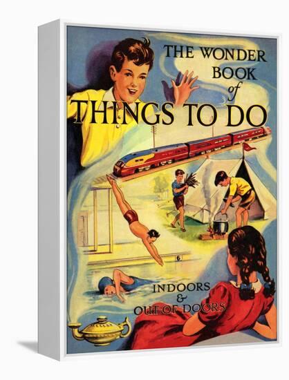 1950s UK The Wonder Book of Things to Do Book Cover-null-Framed Premier Image Canvas