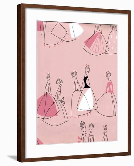 1950s UK Women in Dresses Book Plate-null-Framed Giclee Print