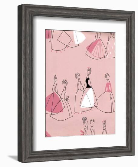 1950s UK Women in Dresses Book Plate-null-Framed Giclee Print