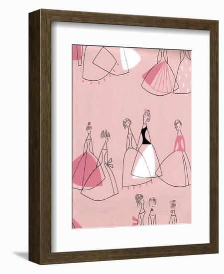 1950s UK Women in Dresses Book Plate-null-Framed Giclee Print