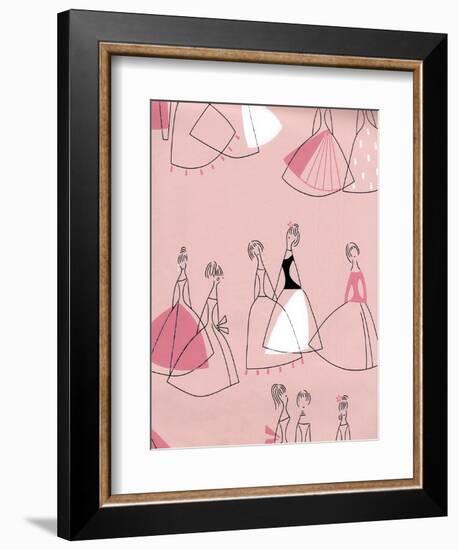 1950s UK Women in Dresses Book Plate-null-Framed Giclee Print