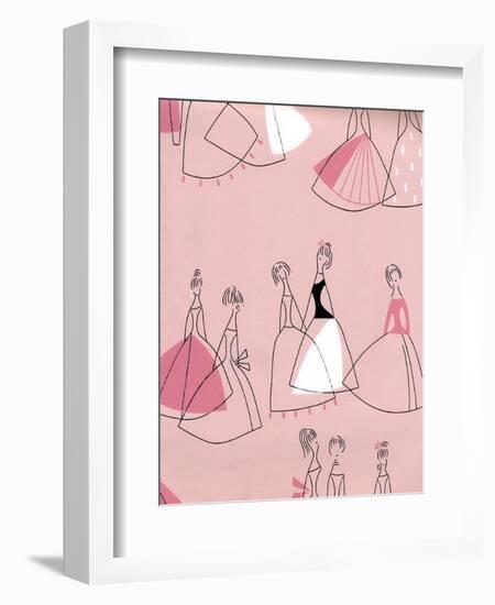 1950s UK Women in Dresses Book Plate-null-Framed Giclee Print