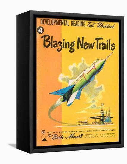 1950s USA Blazing New Trails Book Cover-null-Framed Premier Image Canvas