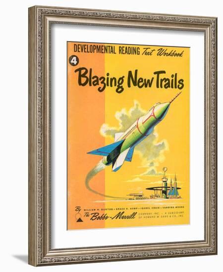 1950s USA Blazing New Trails Book Cover-null-Framed Giclee Print