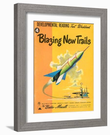 1950s USA Blazing New Trails Book Cover-null-Framed Giclee Print