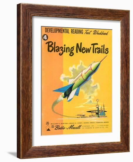 1950s USA Blazing New Trails Book Cover-null-Framed Giclee Print