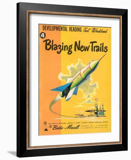 1950s USA Blazing New Trails Book Cover-null-Framed Giclee Print