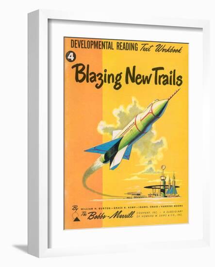 1950s USA Blazing New Trails Book Cover-null-Framed Giclee Print