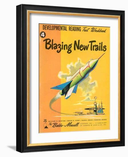 1950s USA Blazing New Trails Book Cover-null-Framed Giclee Print