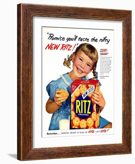 1950s USA Ritz Magazine Advertisement--Framed Giclee Print