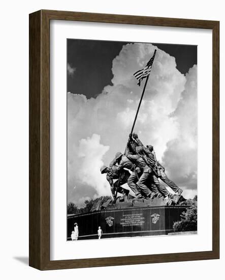 1950s Usmc War Memorial Iwo Jima 1945 Washington DC-null-Framed Photographic Print