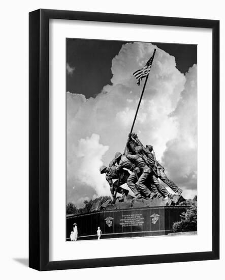 1950s Usmc War Memorial Iwo Jima 1945 Washington DC-null-Framed Photographic Print