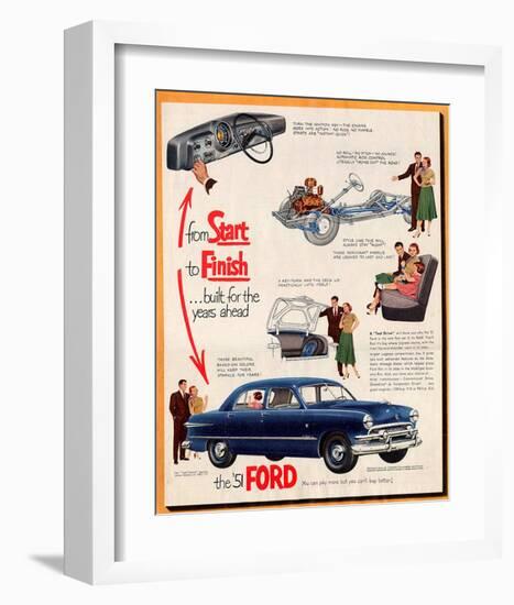 1951 Ford From Start to Finish-null-Framed Art Print