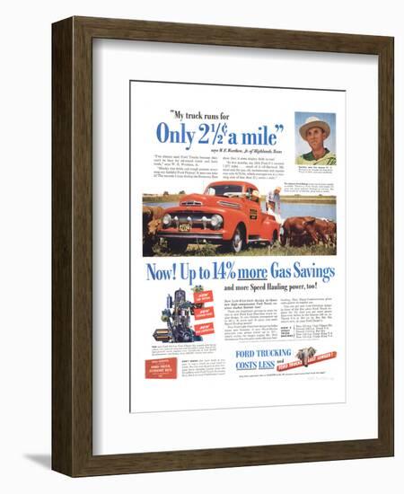 1951 Ford Trucks Last Longer-null-Framed Premium Giclee Print