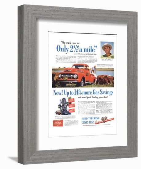 1951 Ford Trucks Last Longer-null-Framed Art Print