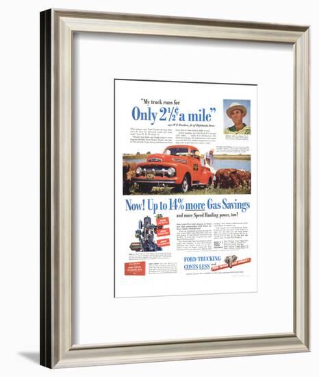 1951 Ford Trucks Last Longer-null-Framed Art Print