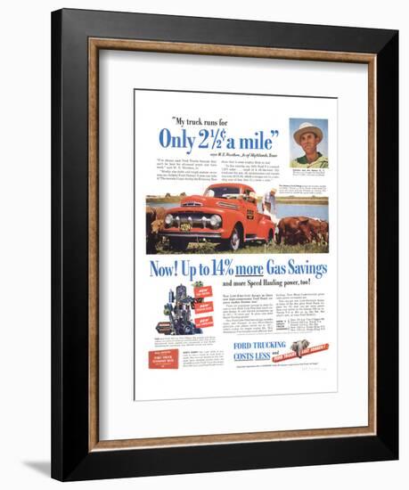 1951 Ford Trucks Last Longer-null-Framed Art Print