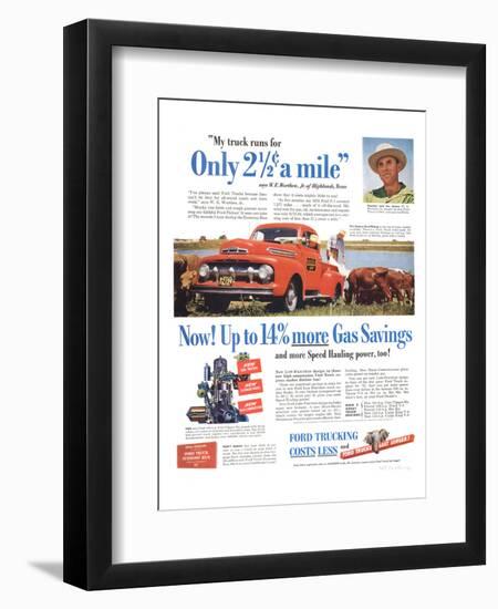 1951 Ford Trucks Last Longer-null-Framed Art Print
