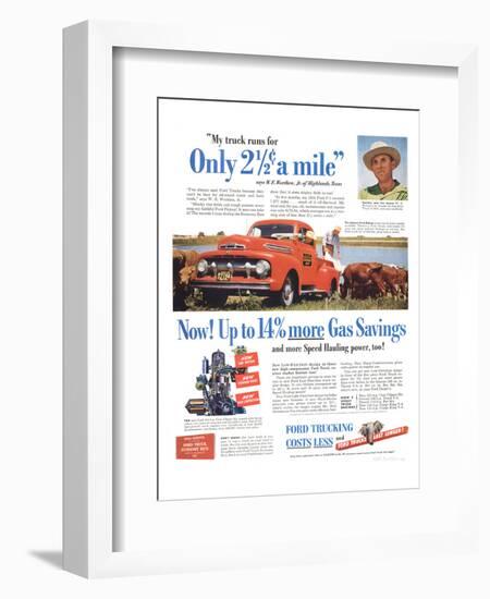 1951 Ford Trucks Last Longer-null-Framed Art Print